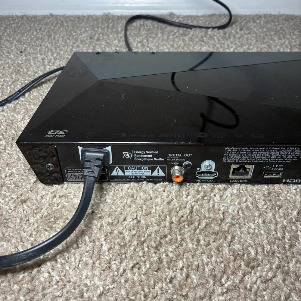 Sony BDP-S5100 Blu-Ray 3D DVD Disc Player WiFi HDMI Smart Home w/ Remote Tested
